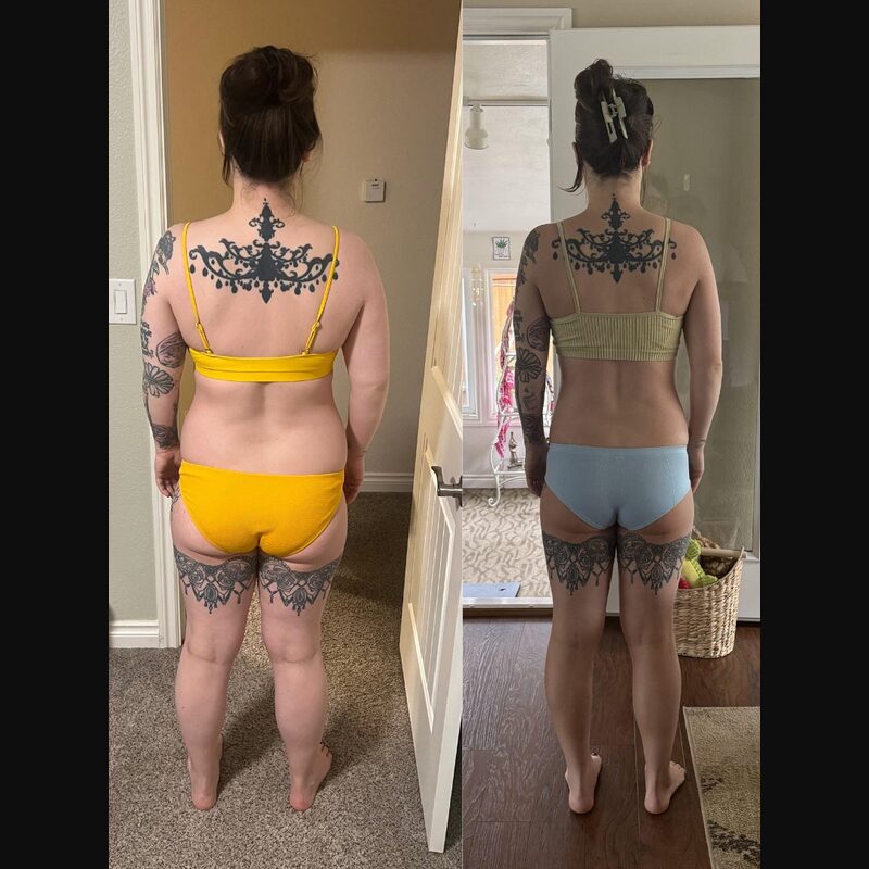 Stark Fitness before and after - back view fat loss
