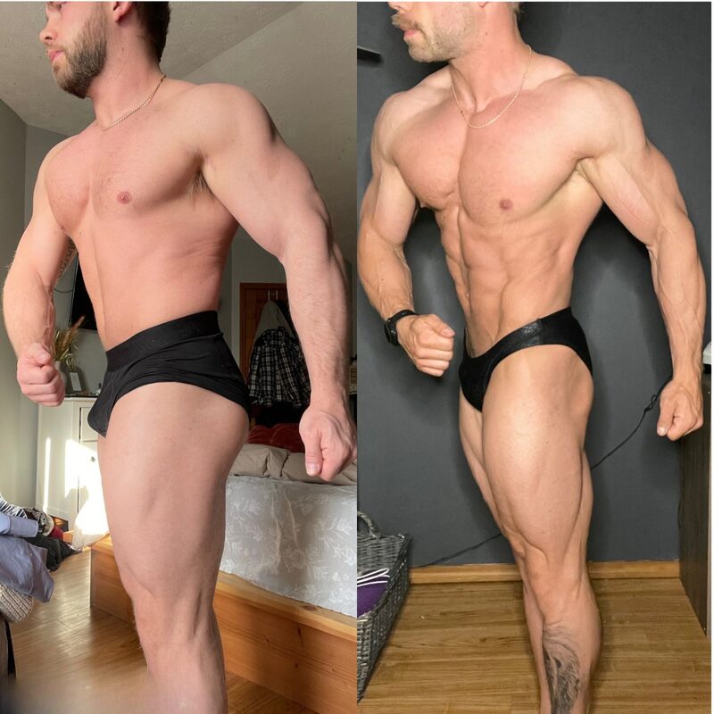 Stark Fitness before and after - side profile transformation