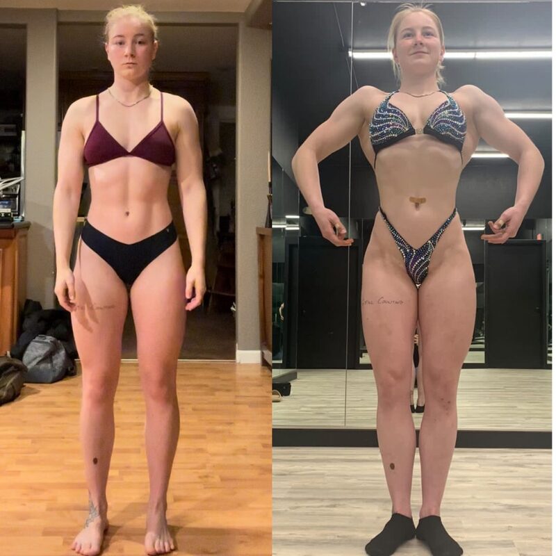 Stark Fitness before and after - competition prep transformation
