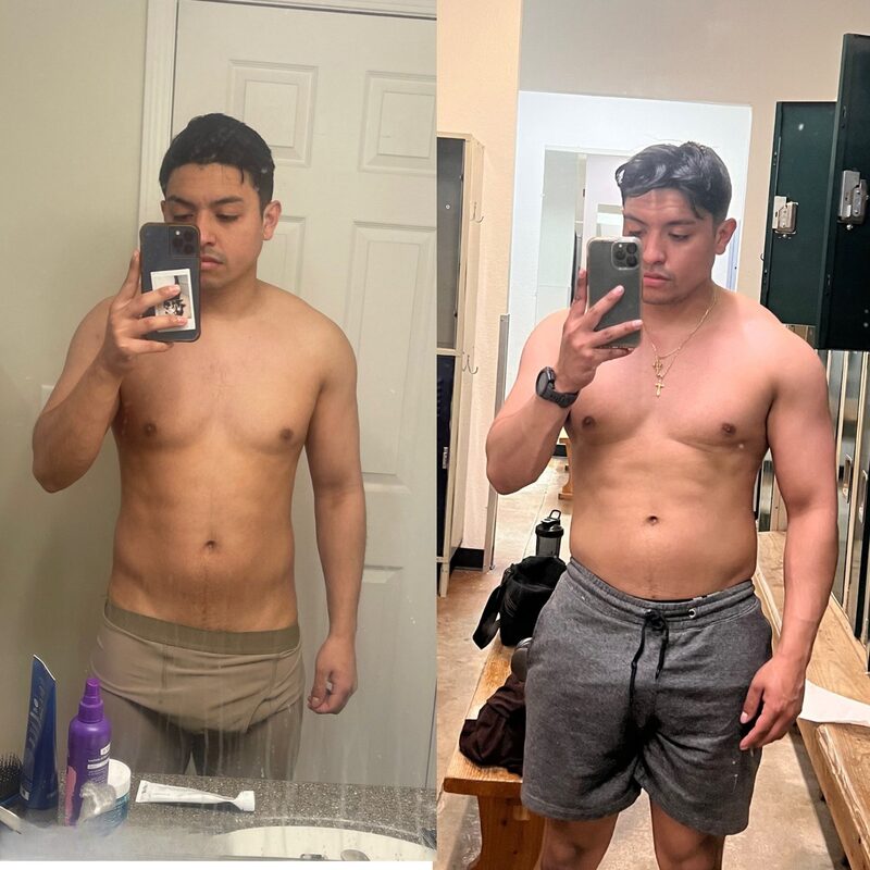 Stark Fitness before and after - muscle building