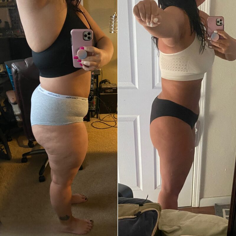 Stark Fitness before and after - weight loss side view