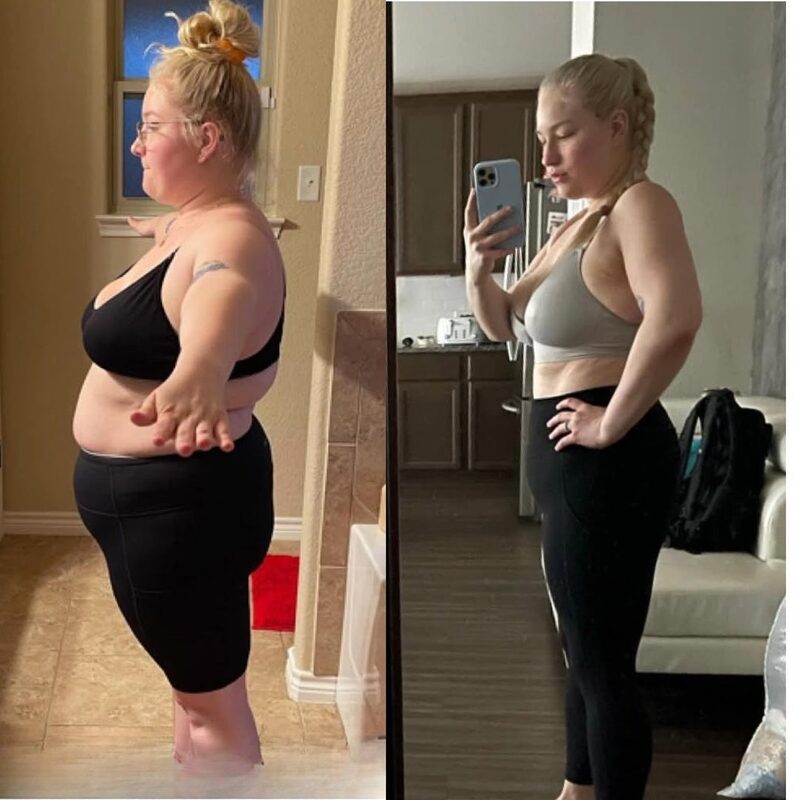 Stark Fitness before and after - side view weight loss